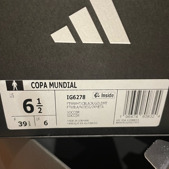 Adidas Copa Mundial Germany Federation soccer cleats. Brand NEW- NEVER WORN - Picture 4 of 8
